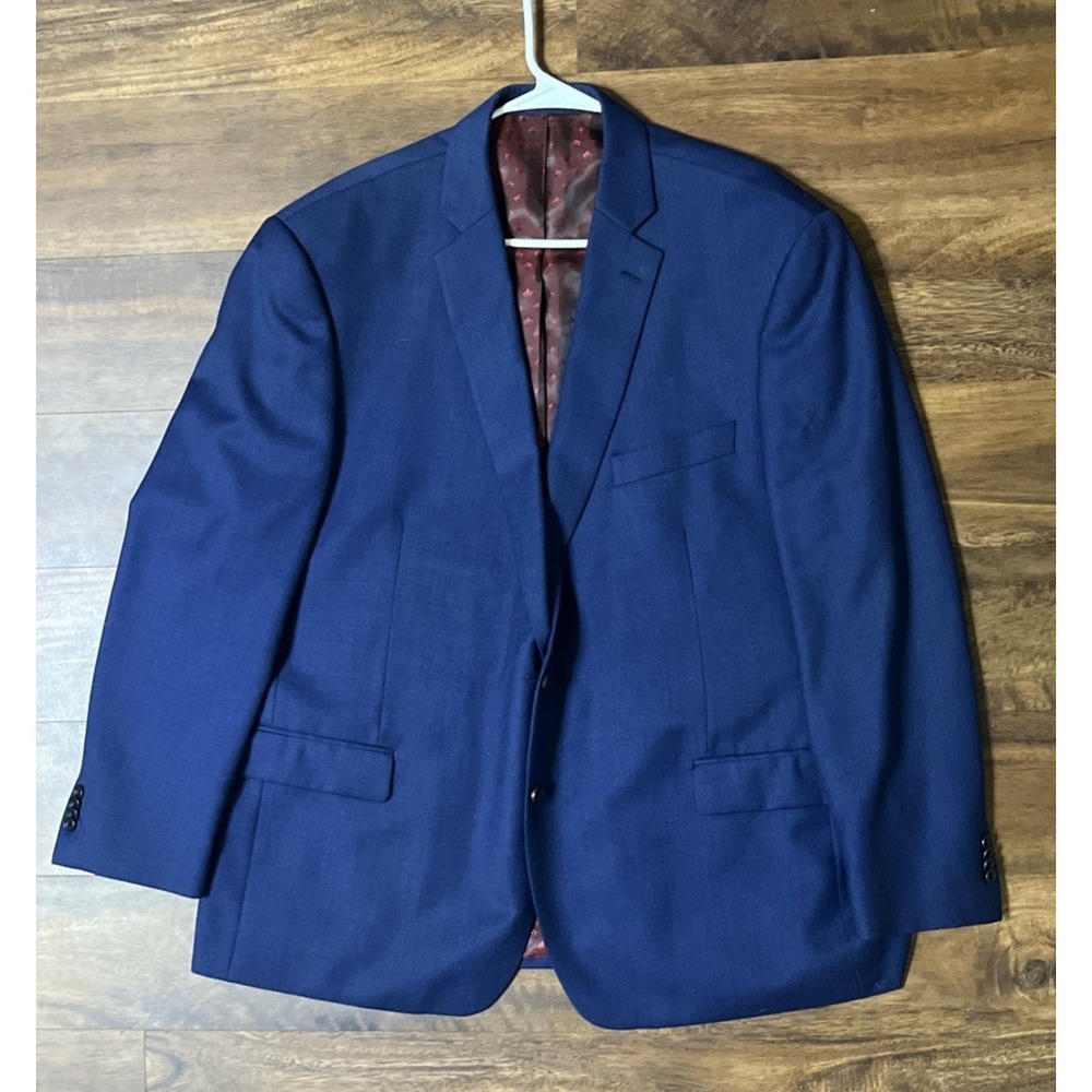 Vintage 80s Fariani Wool Blazer 2 Button Mens 50R Dark Blue Tailored in Italy